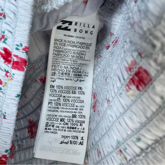 Billabong Floral Crop Tank Top - Picture 5 of 8